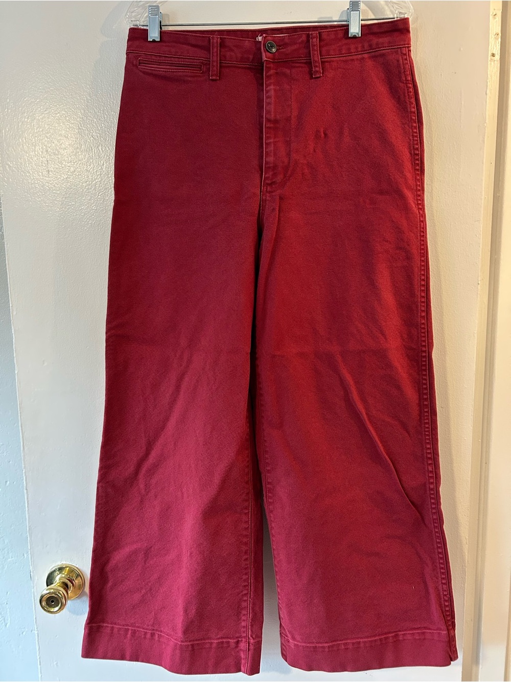 Madewell Women's Red Wide-Leg Pants